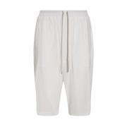 Rick Owens Milk Cotton Shorts White, Herr