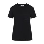 Max Mara Logo Ficka T-shirt Black, Dam