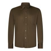 Tom Ford Brun Button-Down Skjorta Brown, Herr