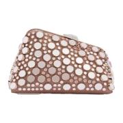 The Attico Beige Mini Clutch med Studs Beige, Dam