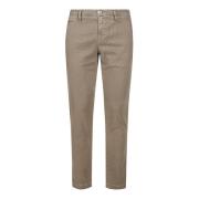 Jacob Cohën Slim Fit Twill Byxor Brown, Herr