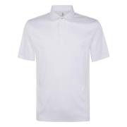 Brunello Cucinelli Klassisk Polo T-shirt White, Herr