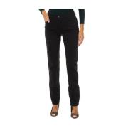 Armani Jeans Stretch denim jeans med logodetalj Black, Dam