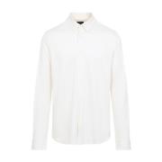 Brioni Lyxig Sidenskjorta Naken Neutrals White, Herr