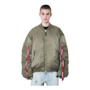 Vetements Vändbar Cargo Bomberjacka Green, Herr