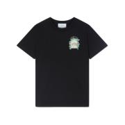 Casablanca Tennisbåge T-shirt Svart Black, Herr