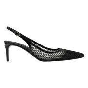 Dolce & Gabbana Stiliga Slingback Platta Black, Dam