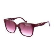 Liu Jo Oval Acetat solglasögon med UV-skydd Red, Dam