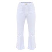 Kocca Stiliga Cropped Jeans för Kvinnor White, Dam