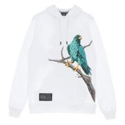 Dolly Noire Vit Peregrine Falcon Hoodie White, Herr