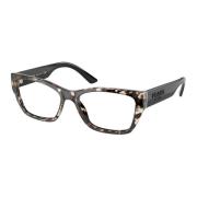 Prada Stiliga glasögonbågar i Havana Black Multicolor, Unisex