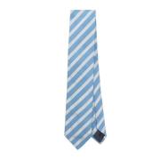 Lanvin Navy Blue Grey Band Tie Multicolor, Herr