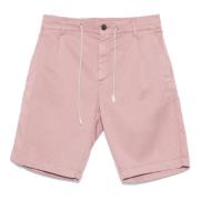 Eleventy Lyocell/Bomullsshorts med Fickor, Tillverkad i Italien Pink, ...