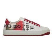 Kenzo Lädersneakers med logodetalj Multicolor, Dam