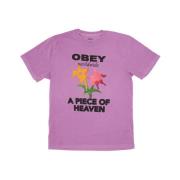 Obey Himlen Kvinnors Pigment Tee Mulberry Lila Purple, Dam