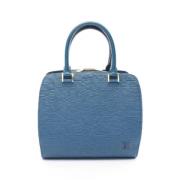 Louis Vuitton Vintage Pre-owned Laeder handvskor Blue, Dam