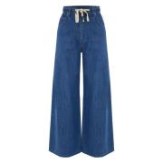 Kocca Stiliga Wide Leg Jeans för Kvinnor Blue, Dam