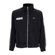 Nike Svart/Vit Tracksuit Jacka med Hög Hals Black, Herr