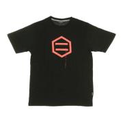 Dolly Noire Hexagon Svart & Röd Herr T-shirt Black, Herr