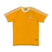 Adidas Guld 3-Stripes Tee Active Yellow, Herr