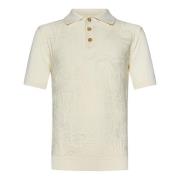 Etro Paisley Mönstrad Bomullspolo White, Herr