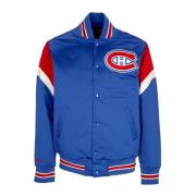 Mitchell & Ness NHL Heavyweight Bomber Jacket Quilted Interior Blue, H...