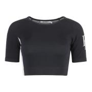 Rhude Logotyp Crop-top i kontrasterande färger Black, Dam