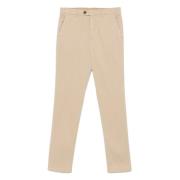 Canali Lyocell Bomullsbyxor med Fickor Beige, Herr