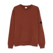 C.P. Company Brun Crewneck Sweatshirt med Linficka Brown, Herr