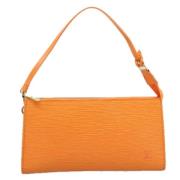 Louis Vuitton Vintage Pre-owned Laeder kuvertvskor Orange, Dam