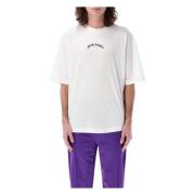 Palm Angels Krökt Logotyp T-shirt White, Herr