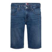 Tommy Jeans Blå Bomullsblandning Dragkedja Shorts Blue, Herr