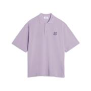 Maison Kitsuné Lila Polo med Italiensk Krage Purple, Herr