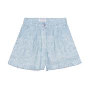 Ermanno Scervino Klarblå Plisserade Shorts Blue, Dam