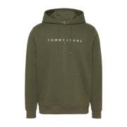 Tommy Jeans Grön Logohoodie Bomull Green, Herr