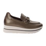 Nerogiardini Läder Dams Loafers Stiligt Komfort Brown, Dam