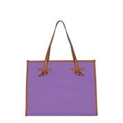 Gianni Chiarini Canvas Shopping Bag Marcella Style Purple, Dam