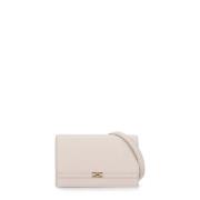 Elisabetta Franchi Beige Pochette med Kedjeband Beige, Dam