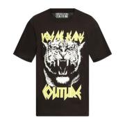 Versace Jeans Couture T-shirt med tryck Black, Herr