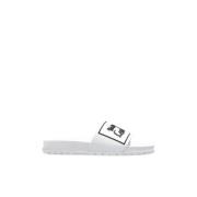 Versace Jeans Couture Gummisandaler med logotyp White, Dam