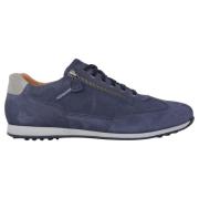 Mephisto Blå läder herrsneaker Blue, Herr