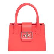 Armani Exchange Handväska med magnetlås Red, Dam