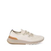 Brunello Cucinelli Svarta Sneakers för Män White, Herr