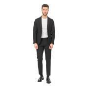 Mulish Svarta Klänningar Slim Fit Kostym Black, Herr