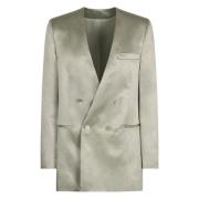 Philosophy di Lorenzo Serafini Klassisk Dubbelknäppt Blazer Green, Dam