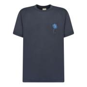 Emporio Armani Blå Blommig T-shirt Blue, Herr