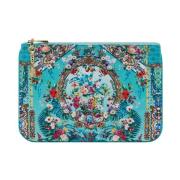 Camilla Queluz Trädgårdar Canvas Clutch Blue, Dam