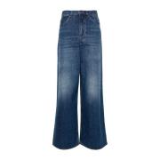 Chloé Blå Denim Wide Leg Byxor Blue, Dam