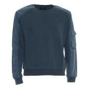 Dondup Himmelblå Crew Neck Sweatshirt Blue, Herr