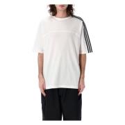 Y-3 Randig T-shirt för en stilren look White, Herr